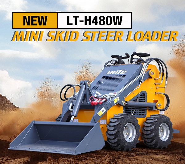 Мини-погрузчики с бортовым поворотом LT-H480W (Рабочий вес -900 кг., Грузоподъёмность -375 кг., Объем ковша - 0,15 м3, Мощность двигателя -20 л.с.)